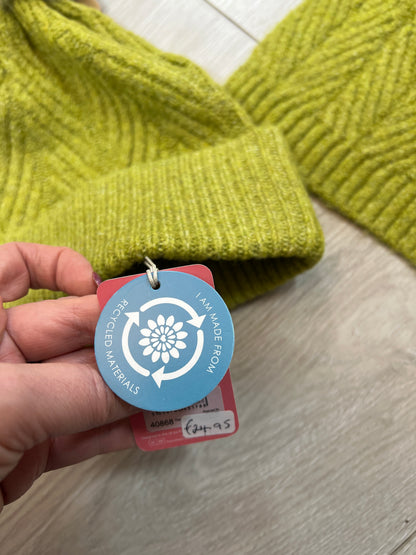 POM Chartreuse Green Hat & Scarf Set