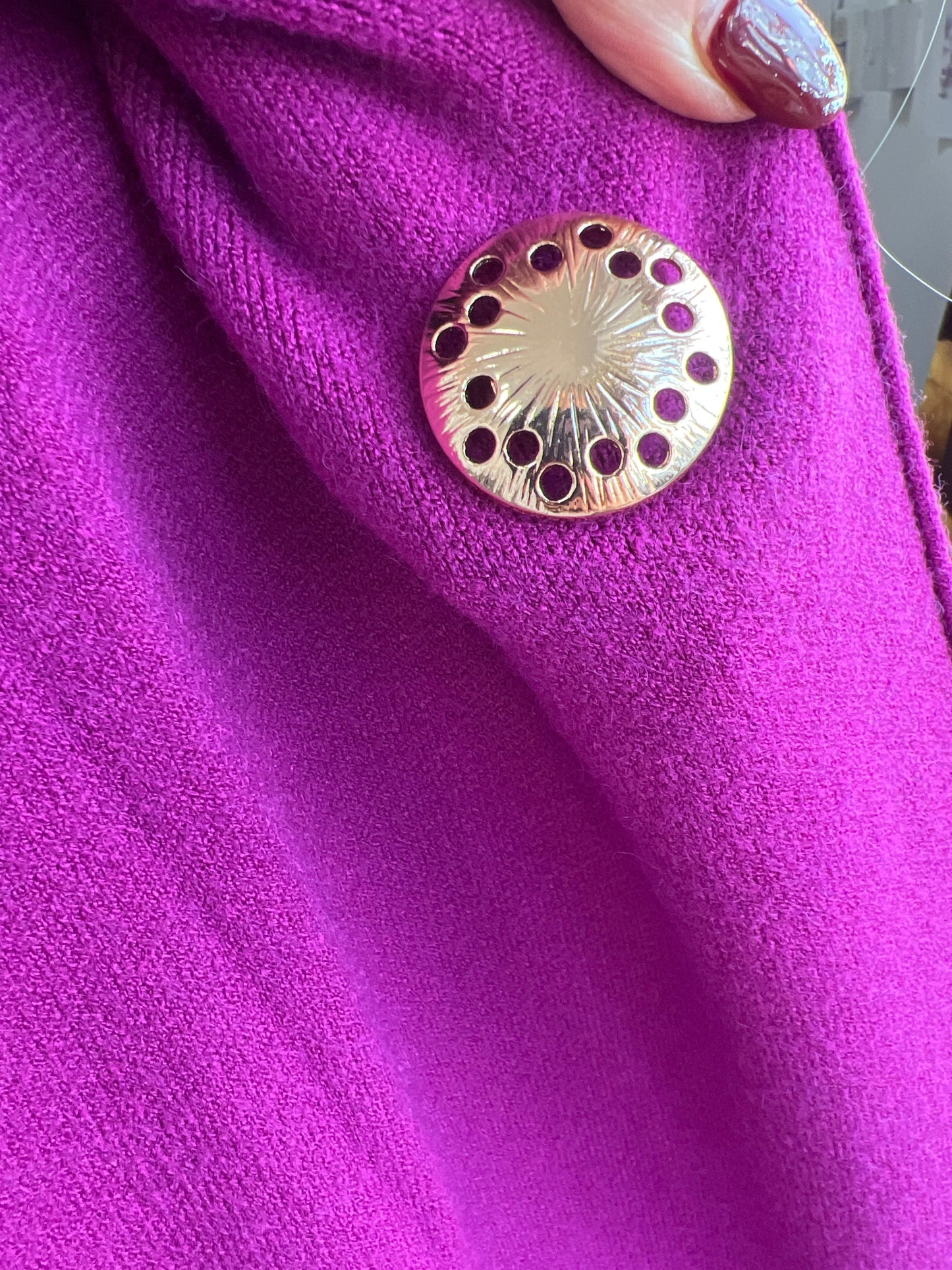 Magnetic Brooch Magenta & Pink Flower