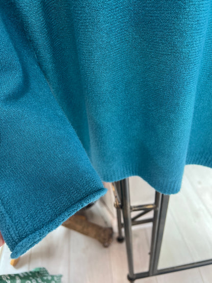 DECK V Neck Knitted Jumper Teal