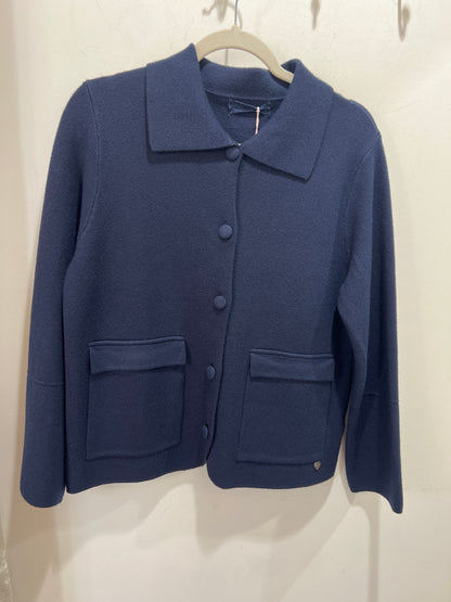 Aria Navy Cardigan Front Pockets