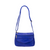 Cobalt blue leatherette crossbody bag