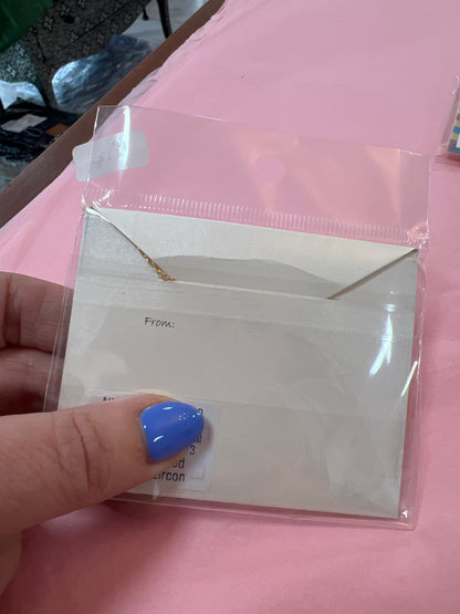 Gold Plated Bow Necklace with Cubic Zirconia Detail