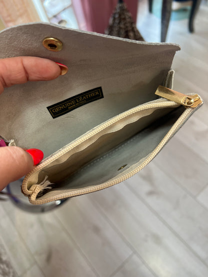 Metallic Purses Real Leather Medium Sized