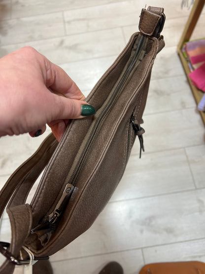 Crossbody Leatherette Bag Mocha