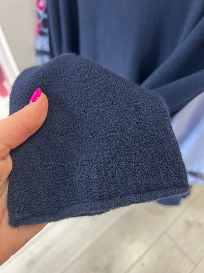 DECK V Neck Knitted Jumper Navy