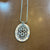 Silver Necklace Oval Pendant