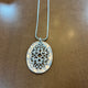Silver Necklace Oval Pendant