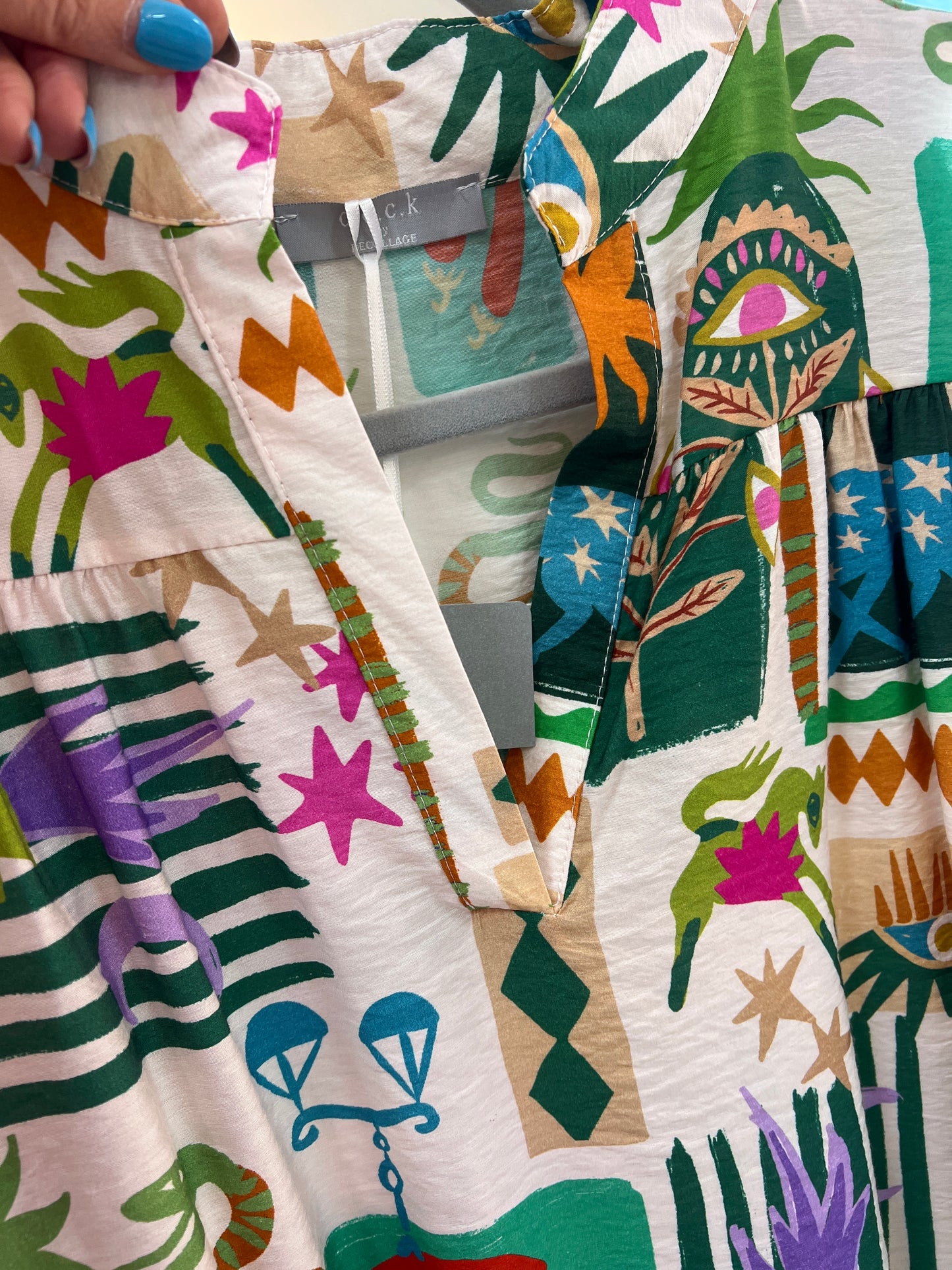DECK Multicoloured Evil Eye Blouse