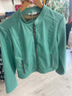 Green Leatherette Biker Jacket