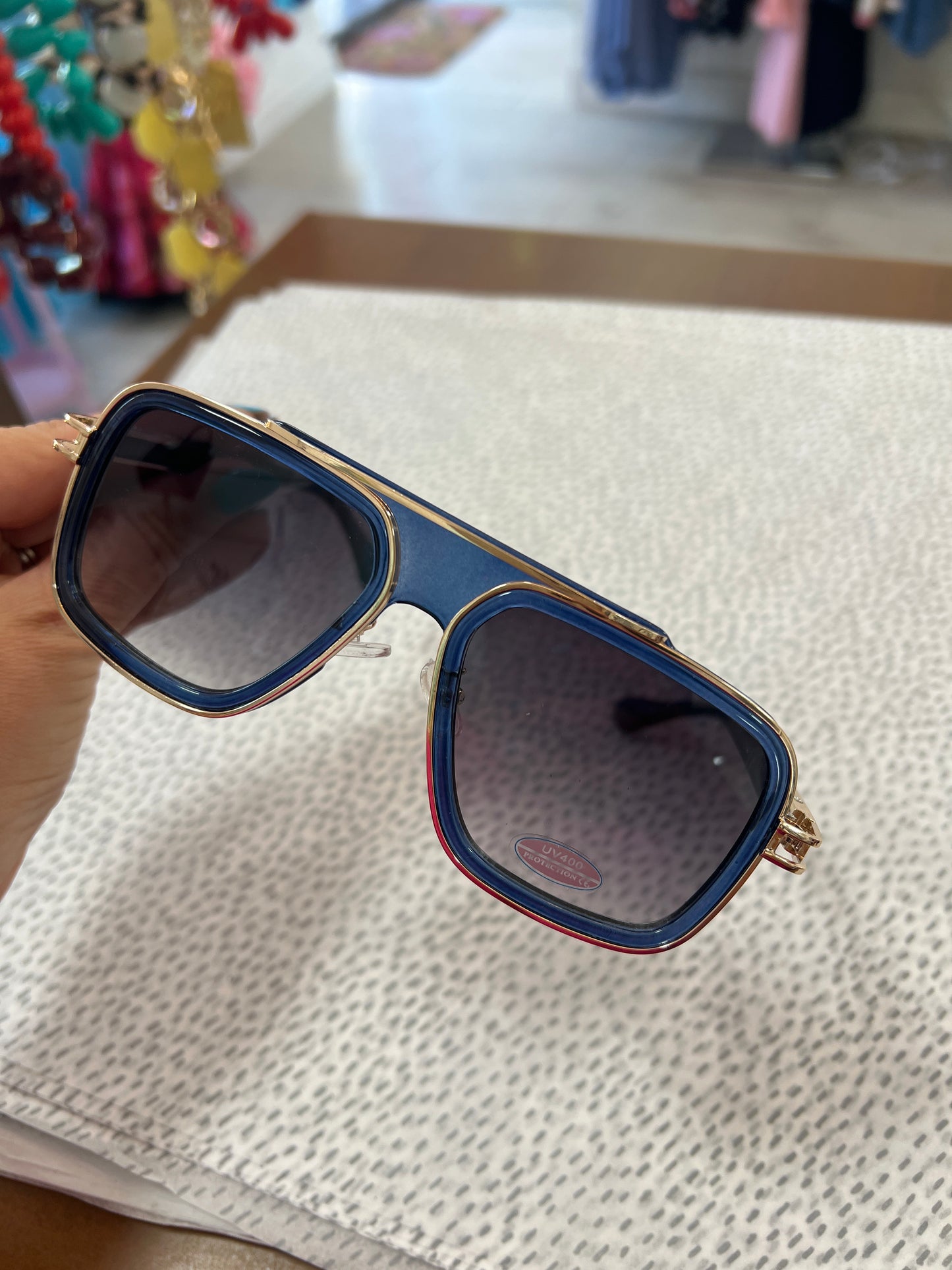 Navy & Gold Sunglasses