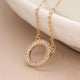 POM Golden Crystal Inset Hoop Necklace