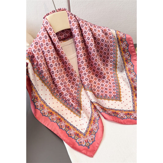 Pink & Cream Square Neck Scarf