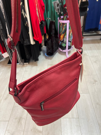 Crossbody Leatherette Bag Wine