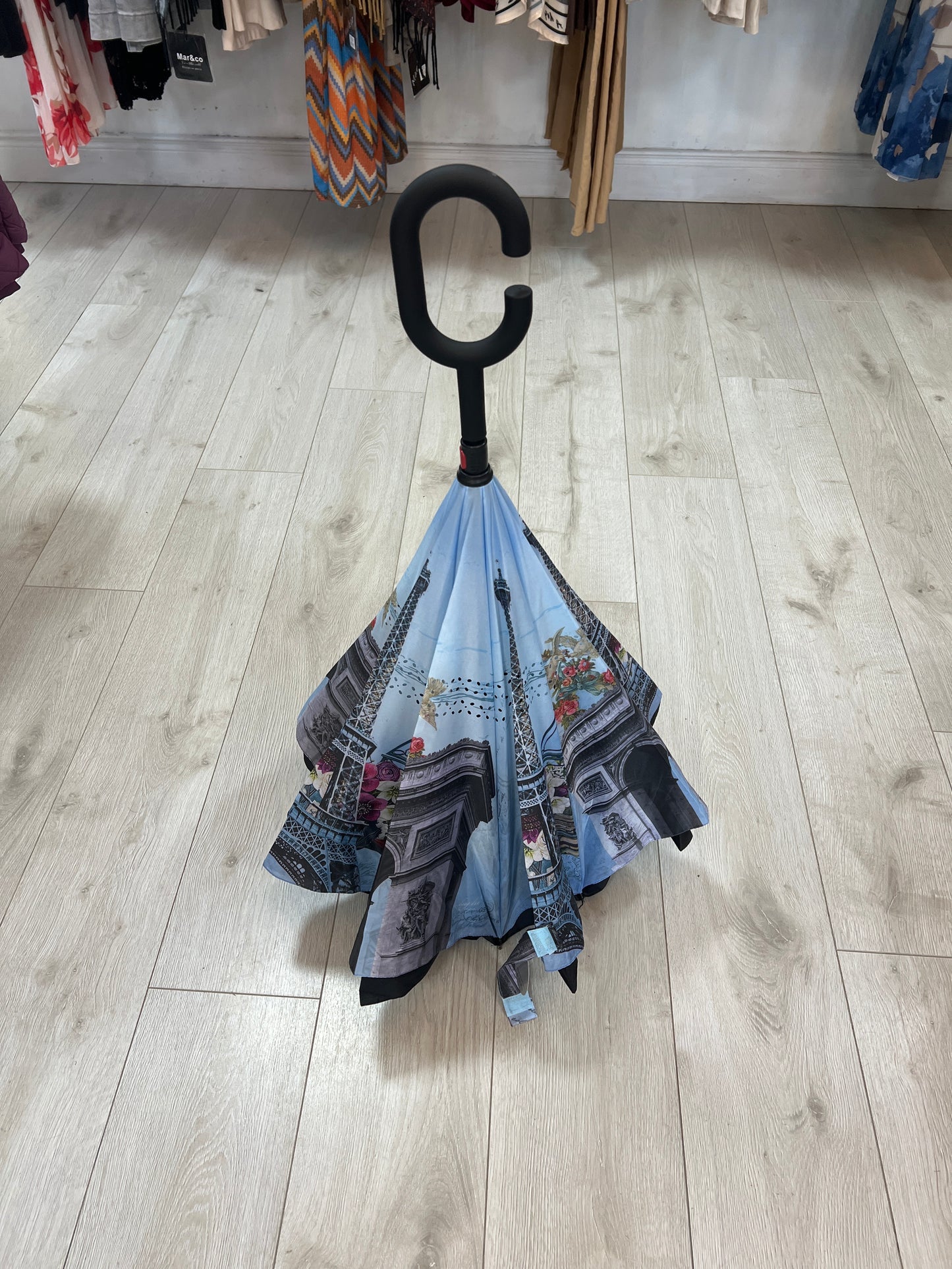 Upside Down Umbrella Paris Blue Insert