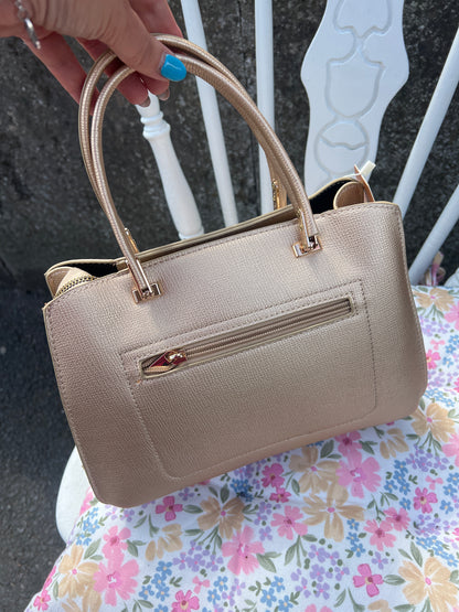 Gold Metallic Tote Bag/Crossbody