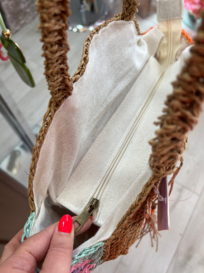 Boho Sunset Crochet Weaved Shoulder Bag
