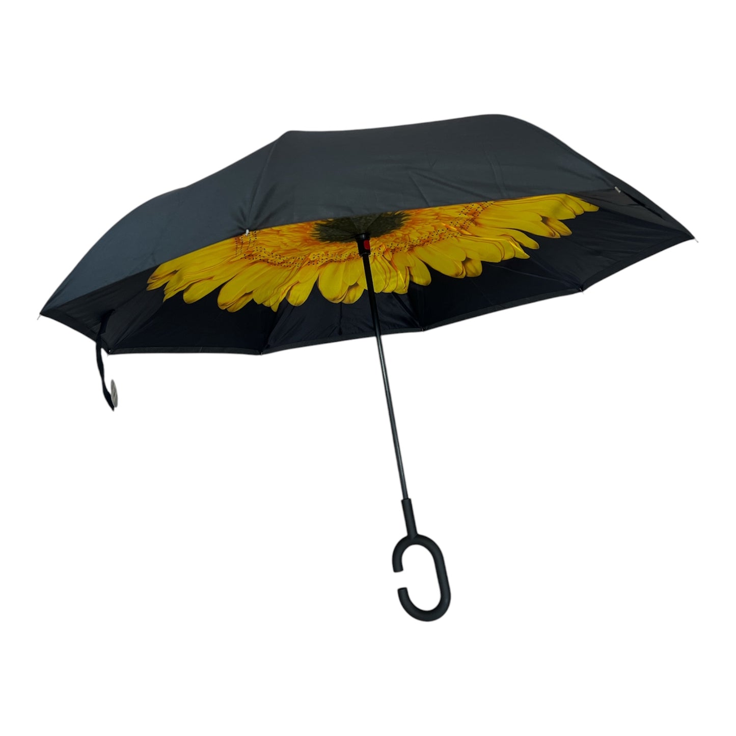 Upside Down Umbrella Sunflower & Black