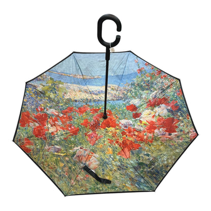 Upside Down Umbrella Autumn Landscape Scene