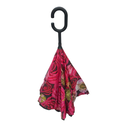 Upside Down Umbrella Pink Roses