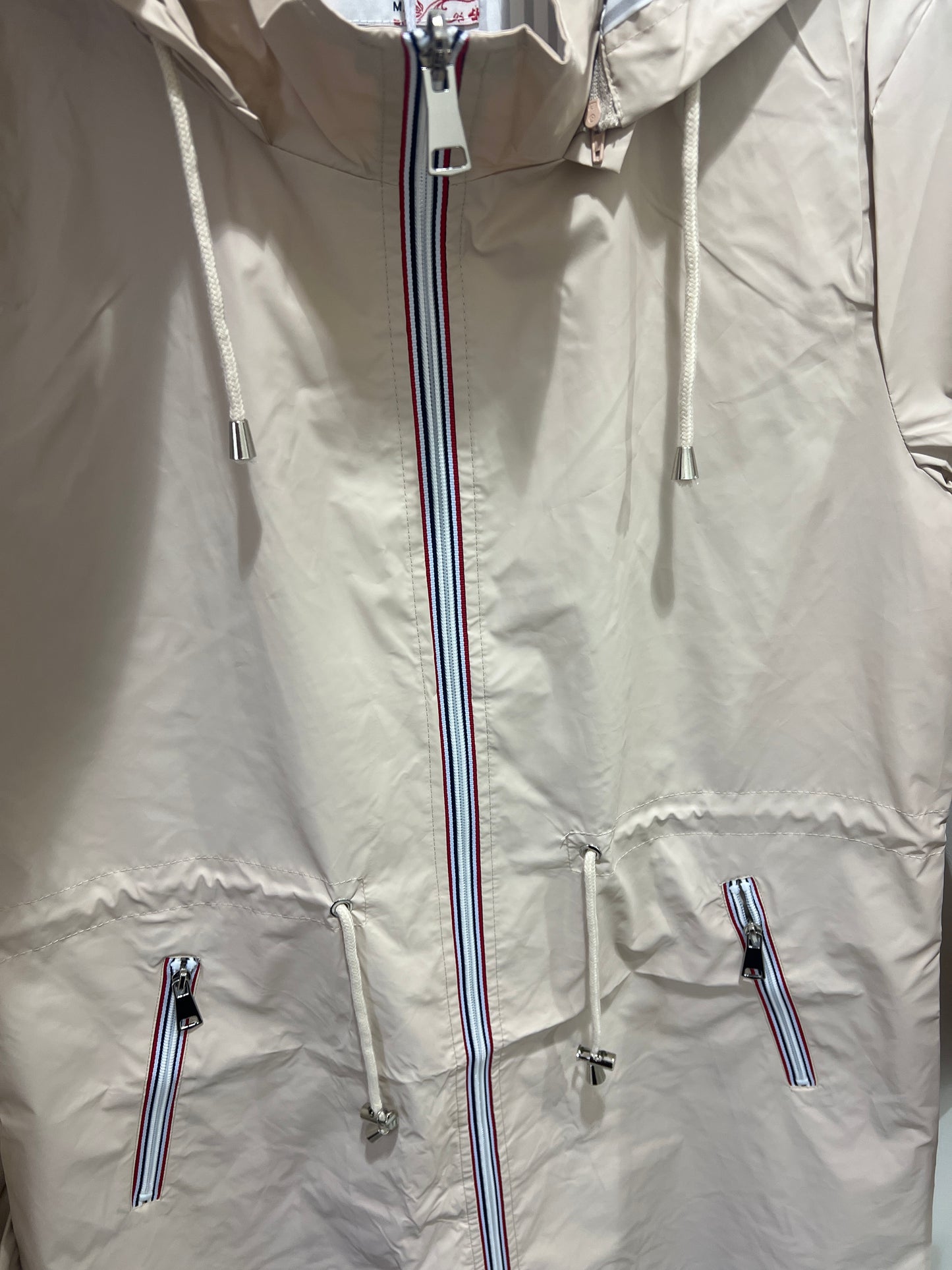 Cream Longline Raincoat