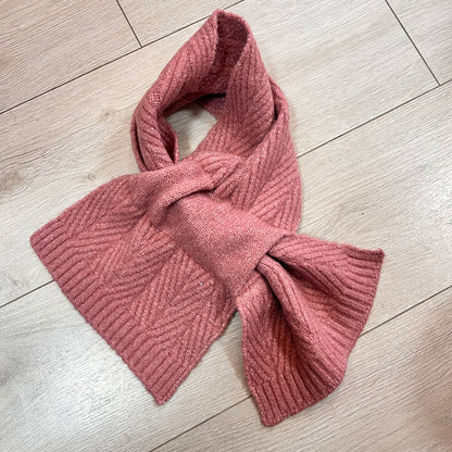 POM Dusty Pink Knit Collar Scarf