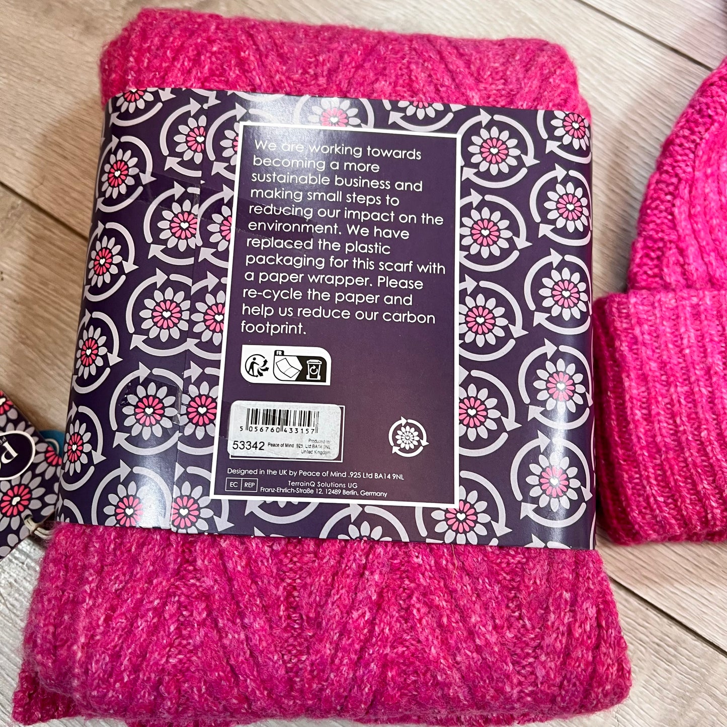 POM Pink Hat & Scarf Set