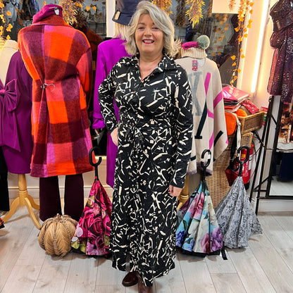 Hannah Black & Cream Shirt Dress (8-14)