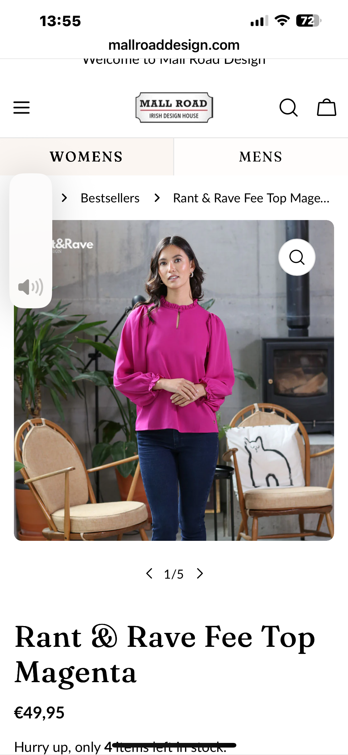 Rant & Rave Magenta Blouse