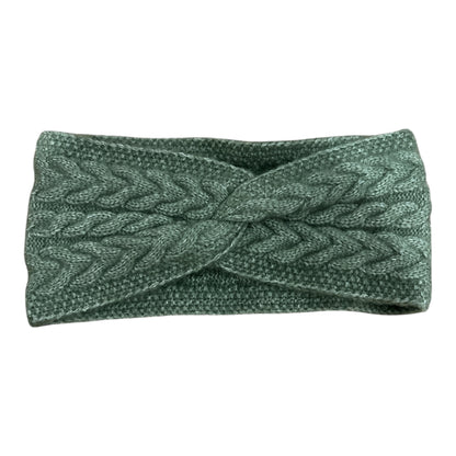 POM Green Cable Knit Headband