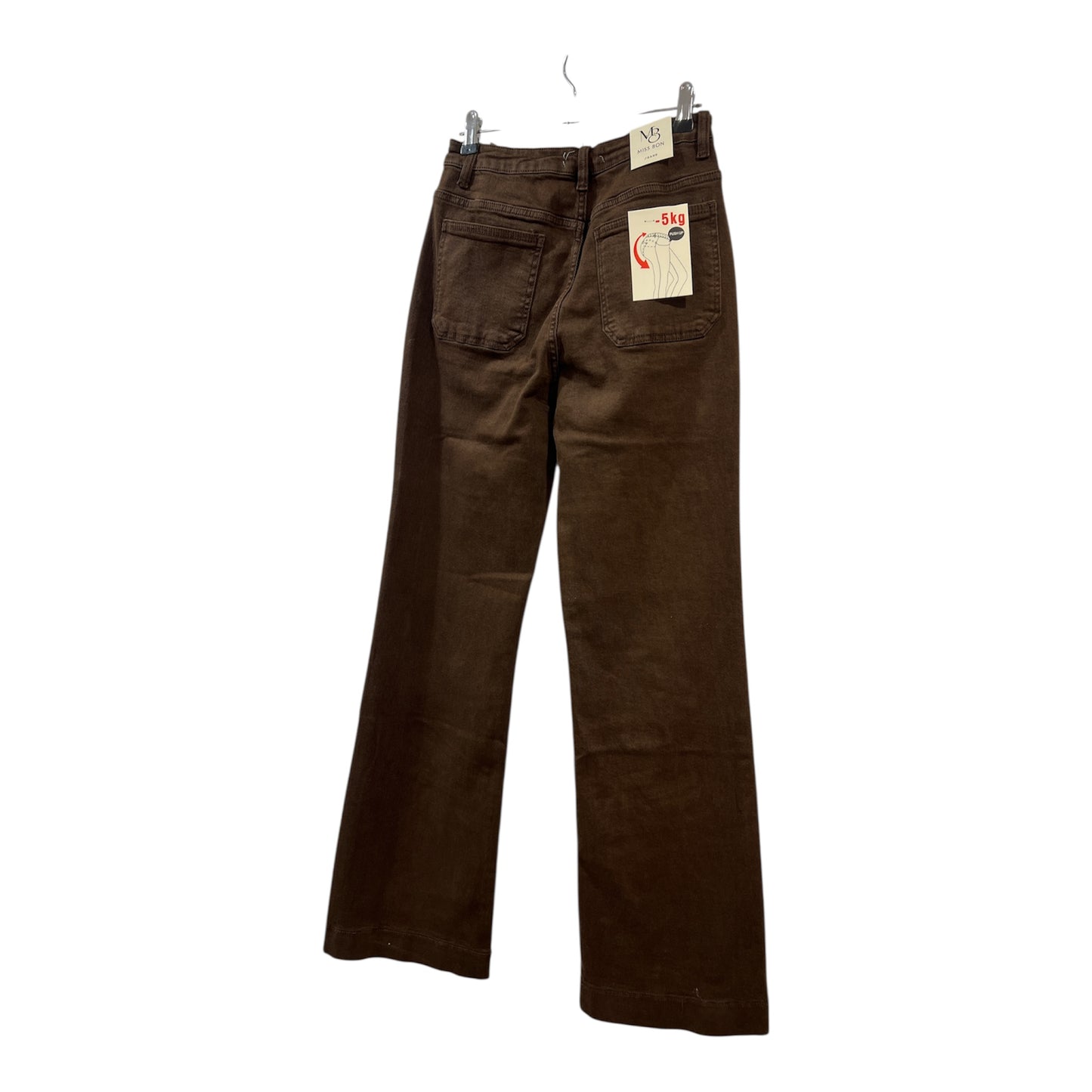 Rosie Brown Straight Leg Jeans Front Pockets