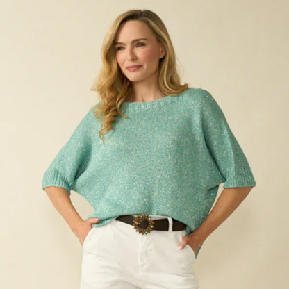 DECk Mint Lurex Knit Jumper