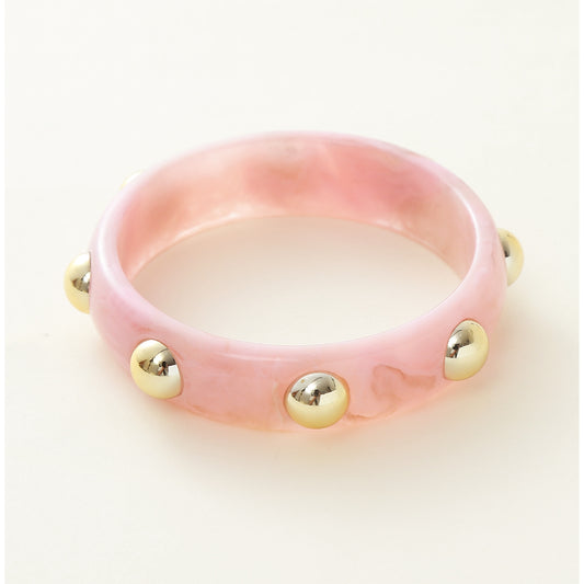 Pink Bangle Gold Studding