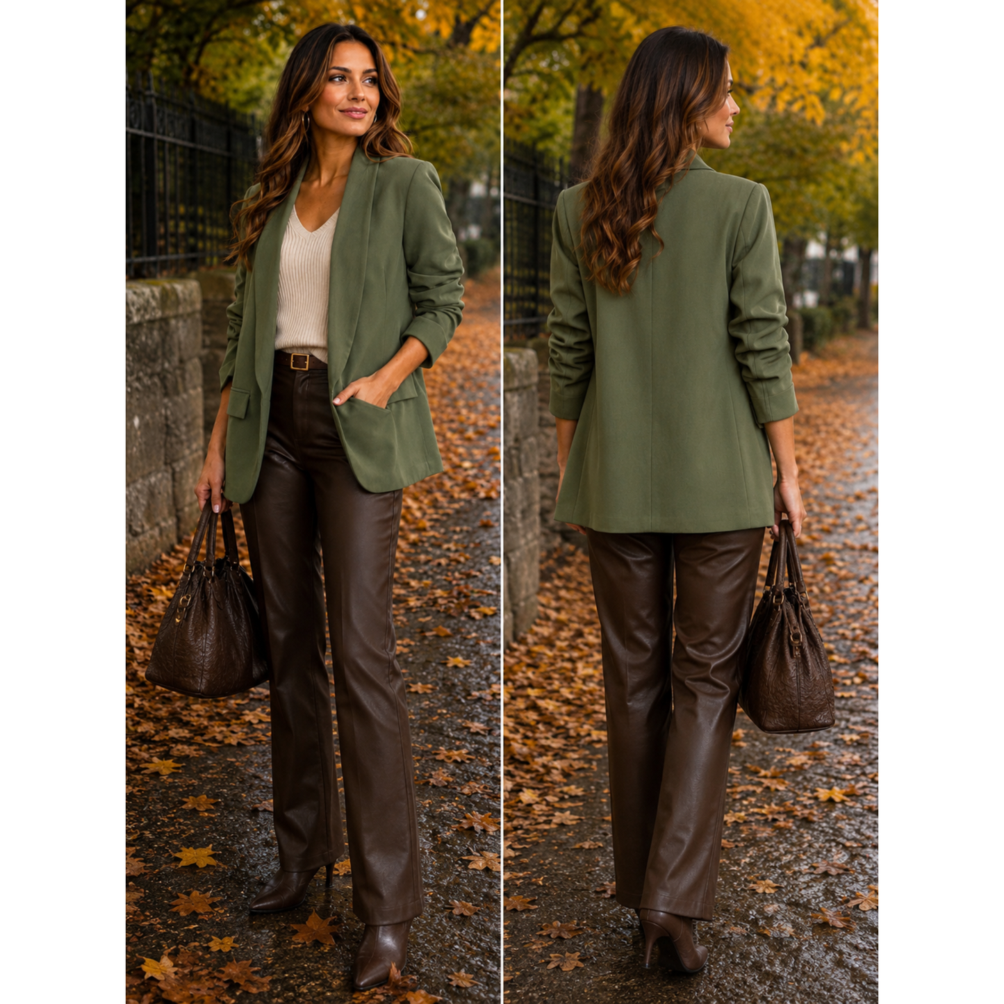 Olive Green Relaxed Blazer