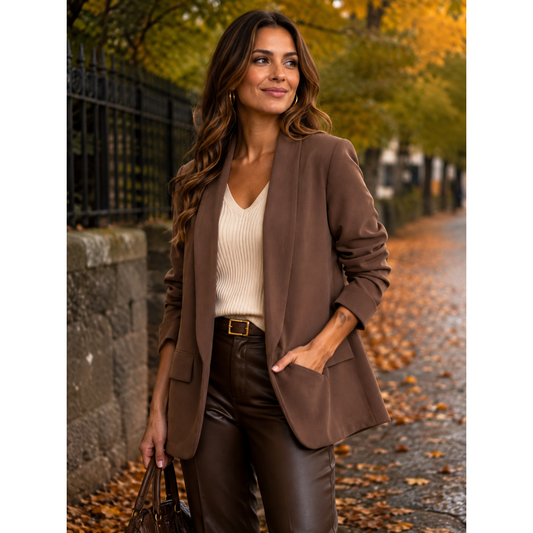Chocolate Brown Relaxed Blazer