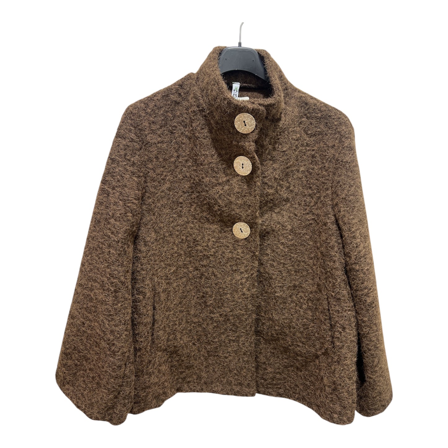 Wool Effect Jacket Mocha Gold Buttons (8-16)