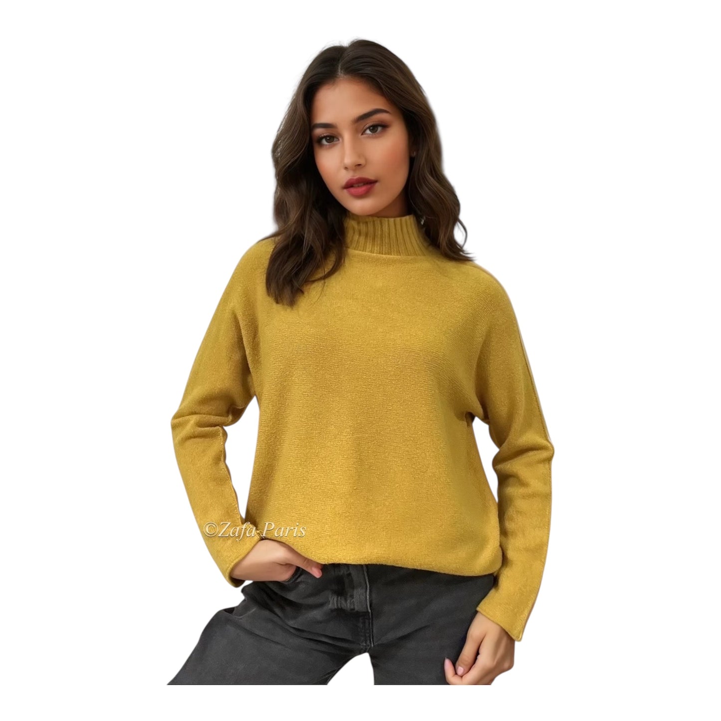 Emer Turtle Neck Knit Jumper Mustard