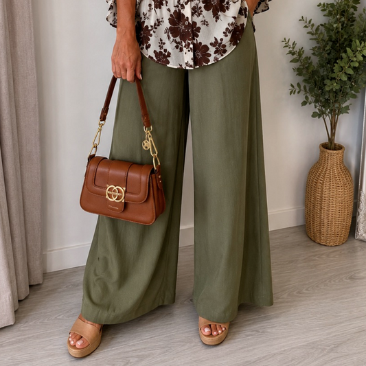 Elasticated One Size Wide Leg Trousers (3 Colours)