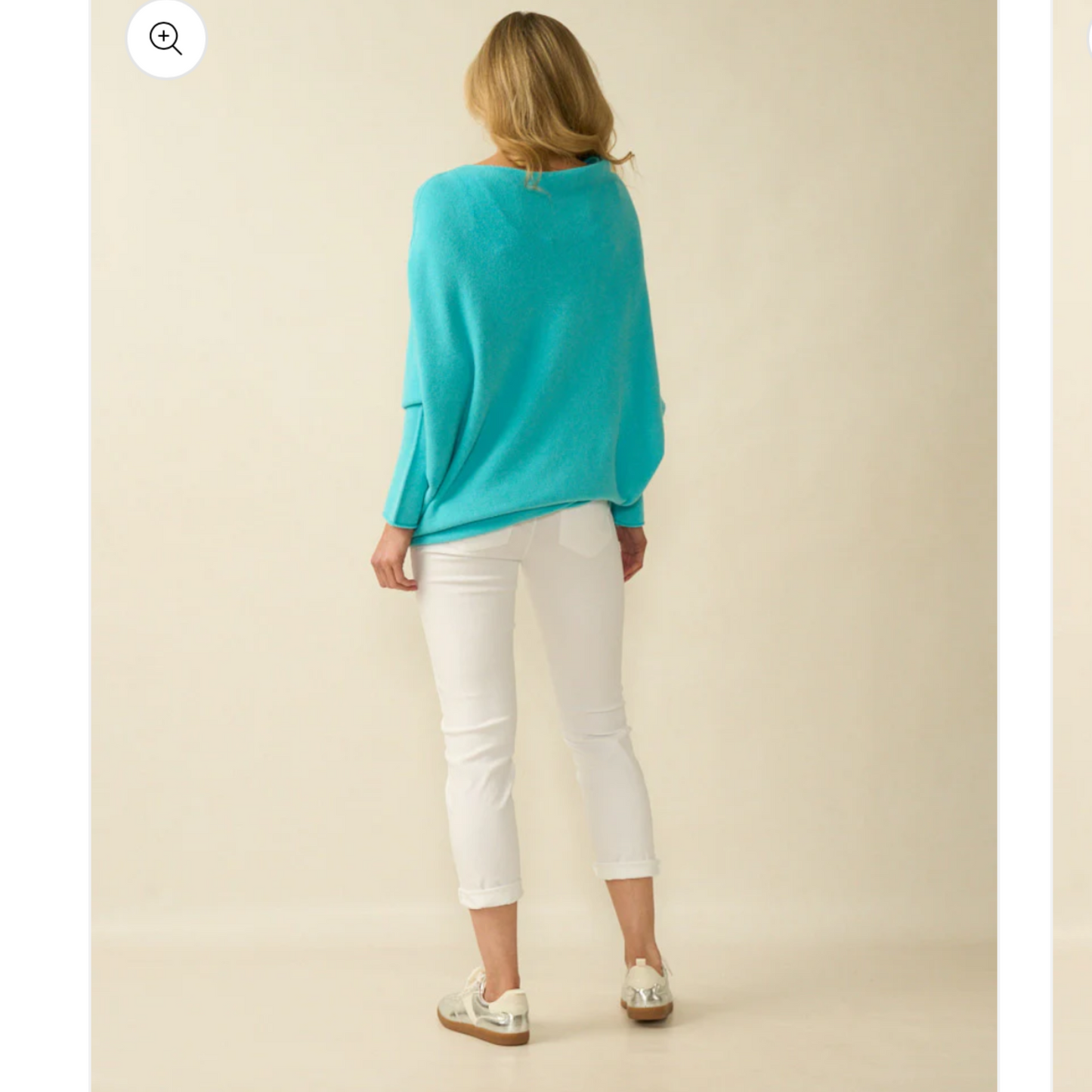 DECK Turquoise Asymetrical Knit Jumper