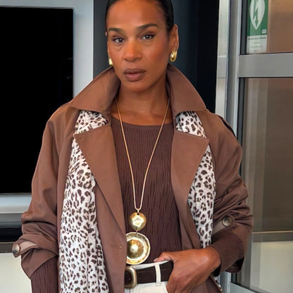 Gold Metal Statement Earrings