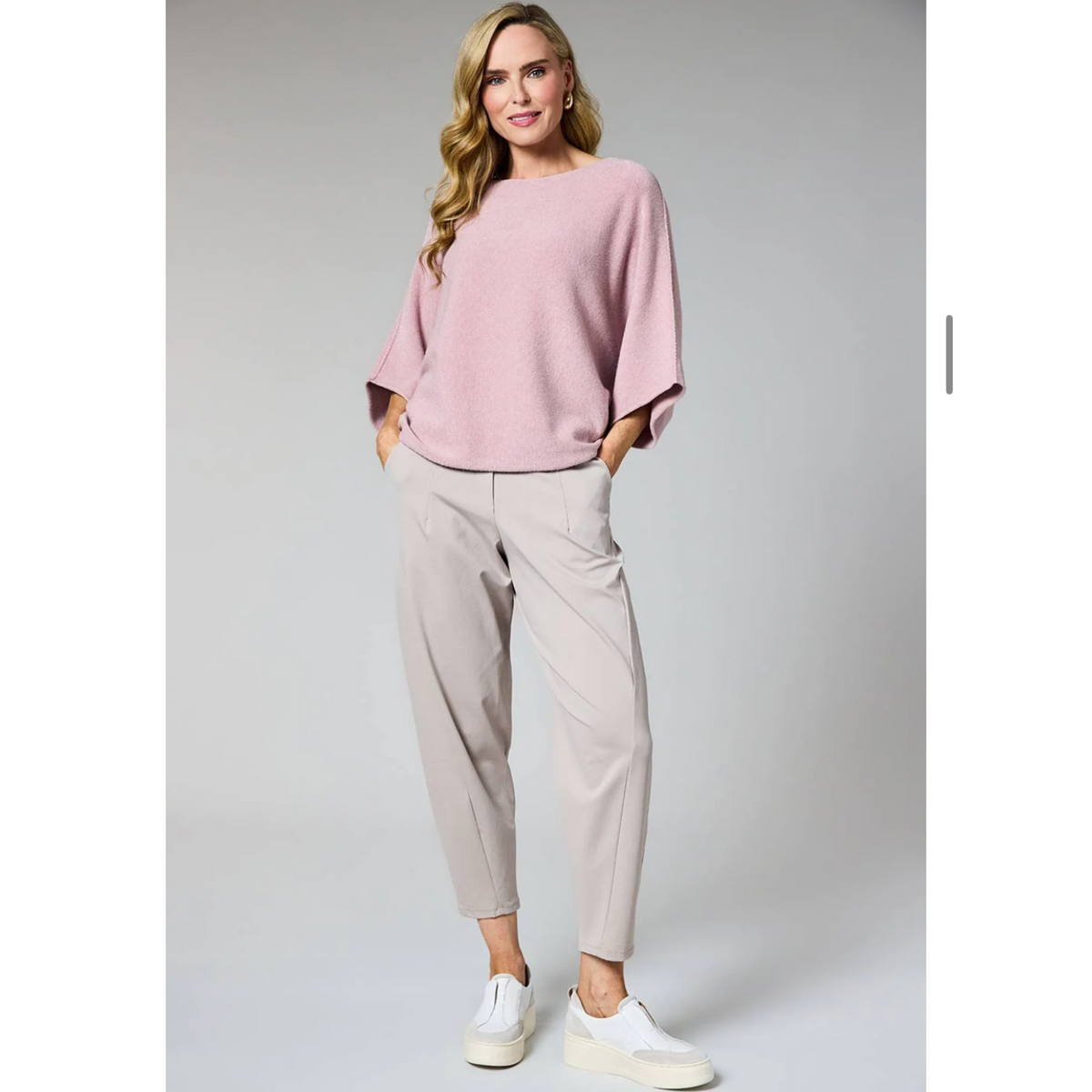 DECK Dusty Pink Batwing Jumper (Fits 8-18) PREORDER