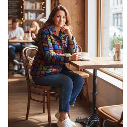 Georgia Milticoloured Jacket Squares Design