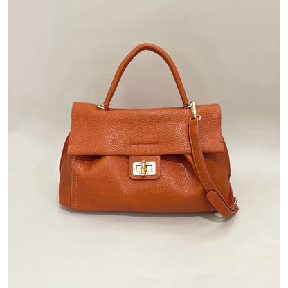 Rust Soft Leatherette Handbag/Crossbody
