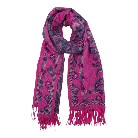 Paisley Pashmina Pink & Navy