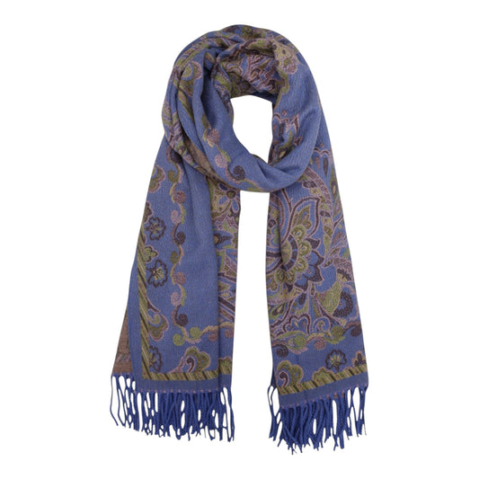 Paisley Pashmina Blue & Lime