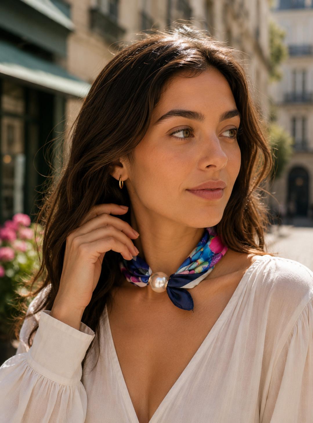 Magnetic Pearl Scarf Multicoloured (6 COLOURS)