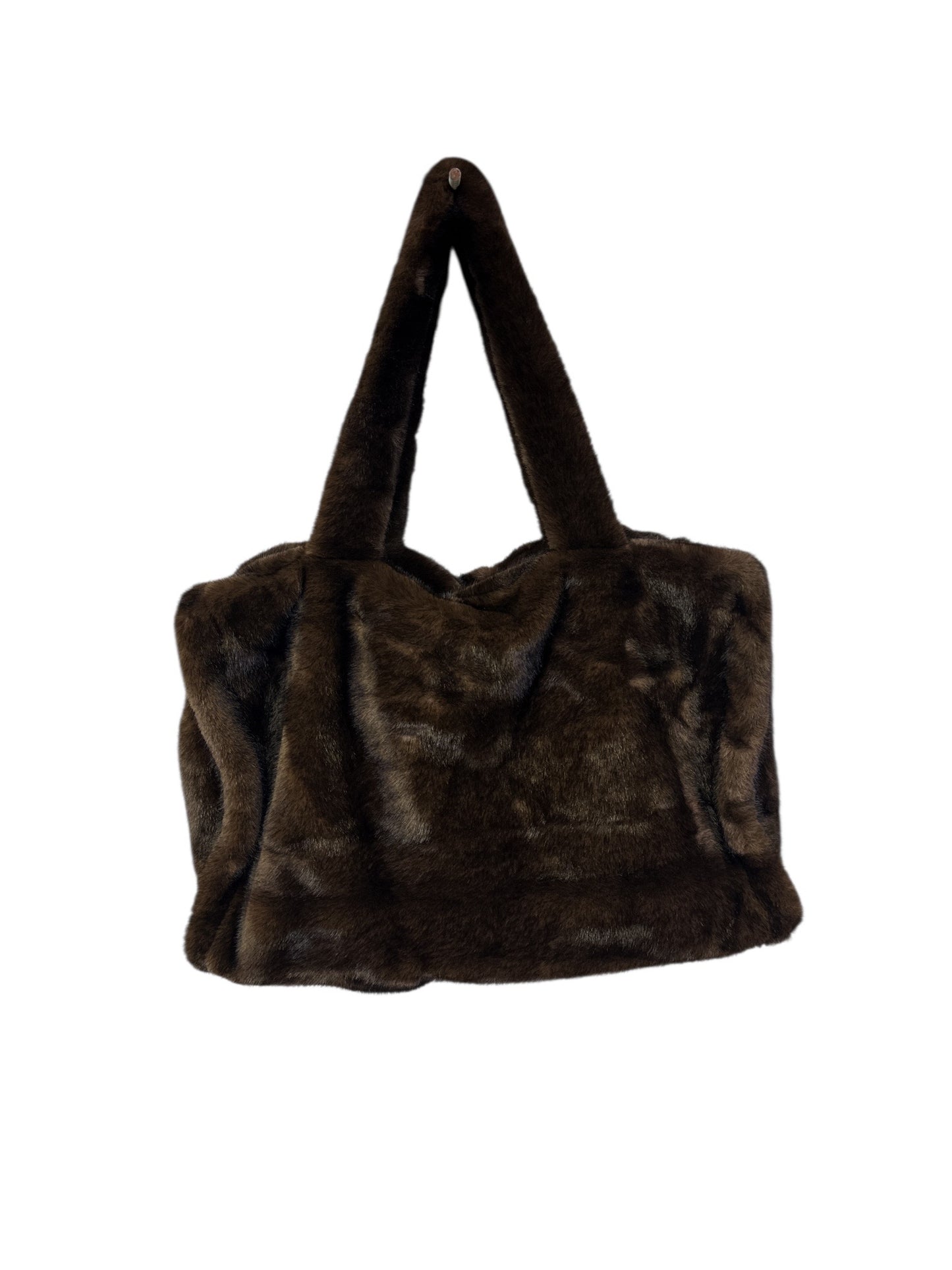 Brown Faux Fur Handbag/Crossbody (Large)