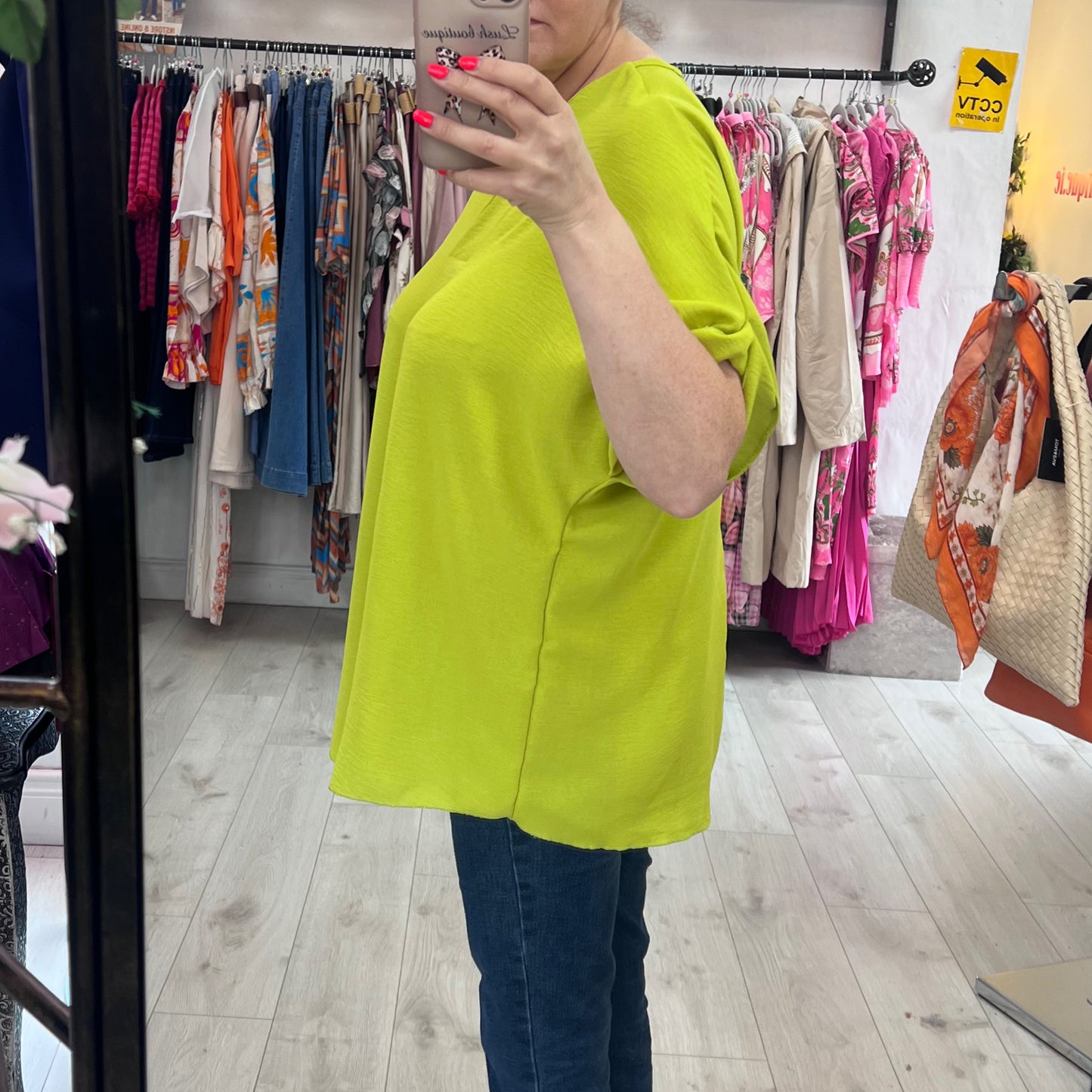 Olivia Lime Green Top (Fits 10-18)