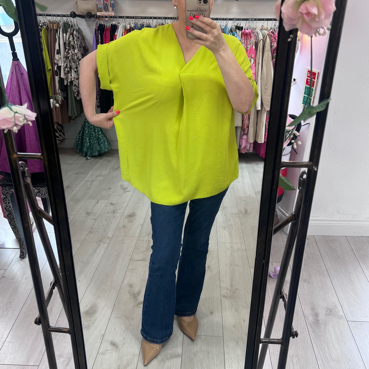 Olivia Lime Green Top (Fits 10-18)