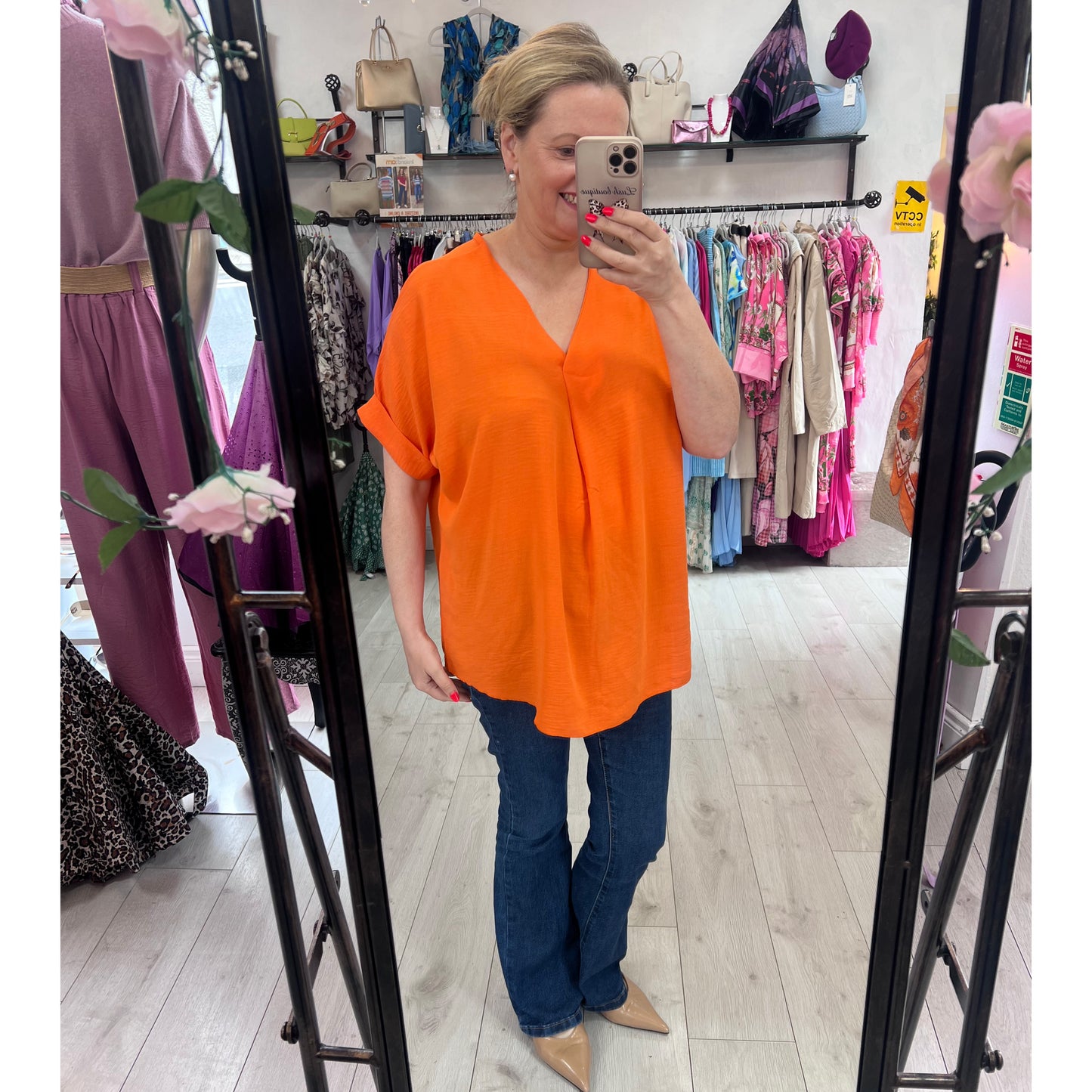 Olivia Orange Top (Fits 10-18)