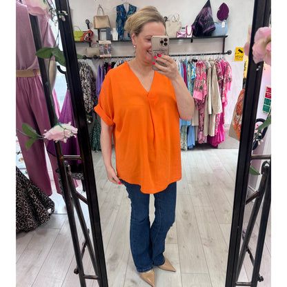 Olivia Orange Top (Fits 10-18)